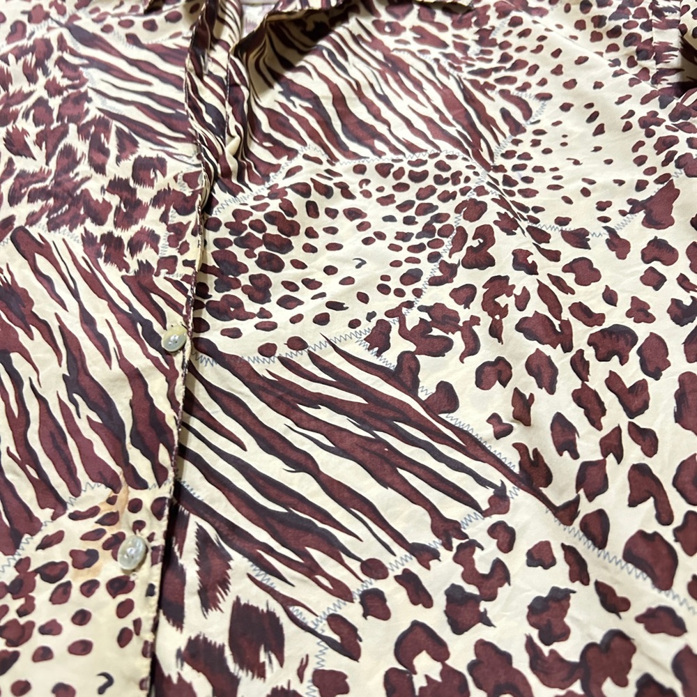 Wild Patterned Casual Button Down Shirt - image 3